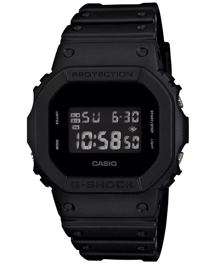 

Мужские цифровые часы с черным полимерным ремешком, 43x43 мм G-Shock