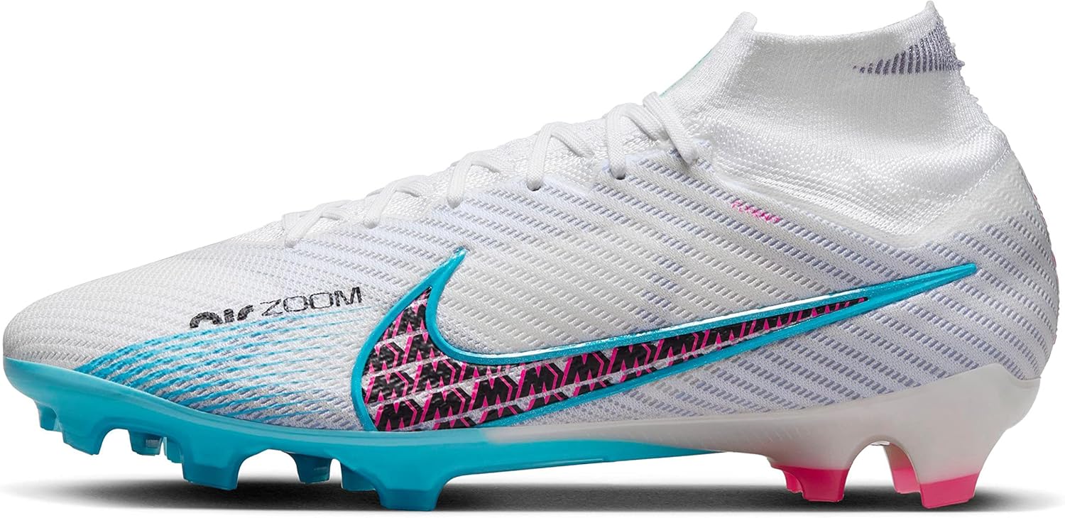 

Футбольные бутсы Nike Zoom Superfly 9 Elite FG мужские Dj4977, White Baltic Blue Pink Blast 146