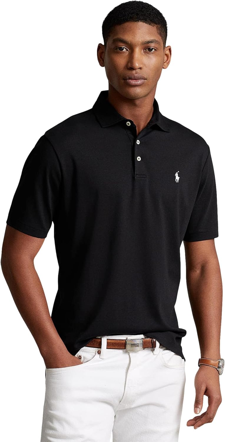 

POLO RALPH LAUREN Мужская классическая футболка-поло из мягкого хлопка, Polo Black, Черный, POLO RALPH LAUREN Мужская классическая футболка-поло из мягкого хлопка, Polo Black