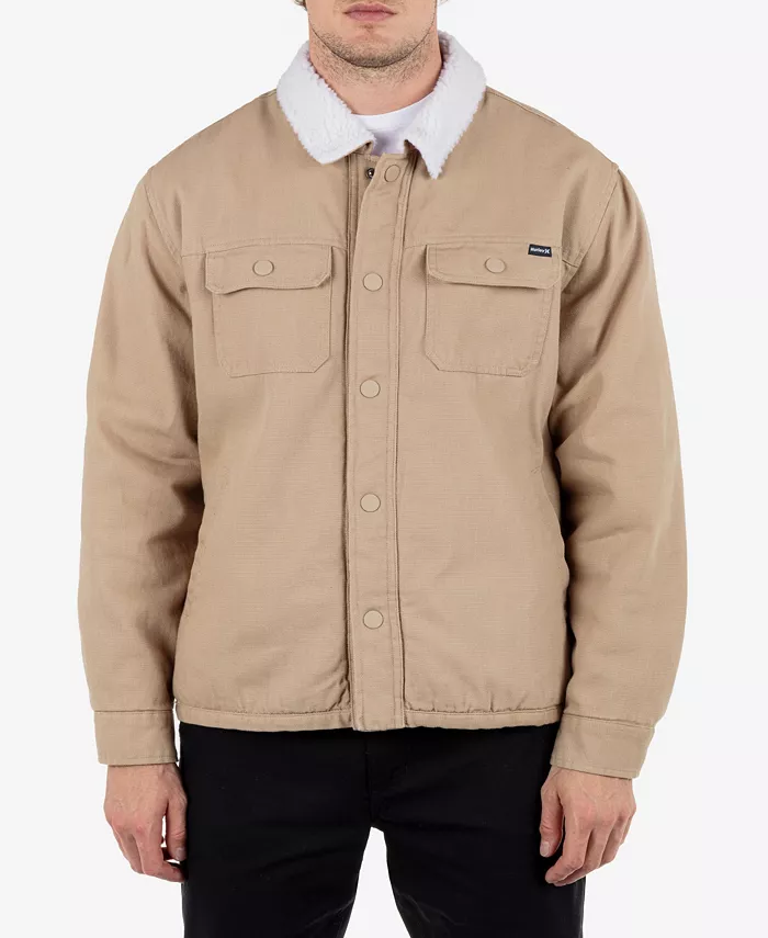 

Мужская куртка с длинным рукавом Industry Sherpa на подкладке из шерпы Hurley, коричневый/бежевый