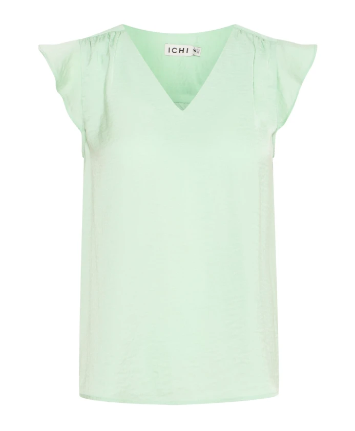

Женственная блузка с рукавами-воланами Ichi, зеленый