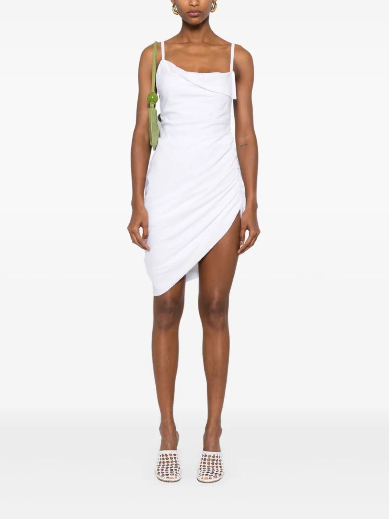 

Jacquemus Асимметричное платье Saudade, белый