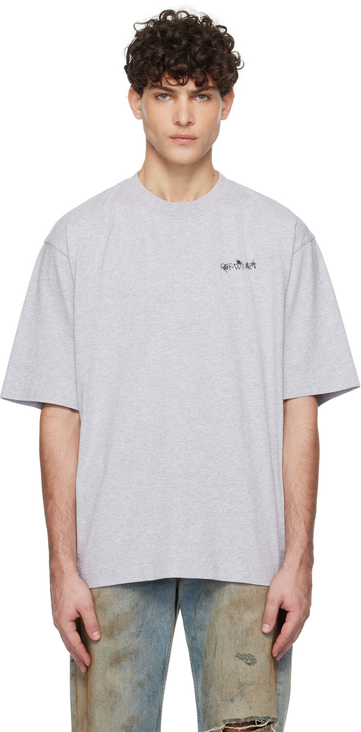 

Футболка серая Flower Arrow Skate Off-White