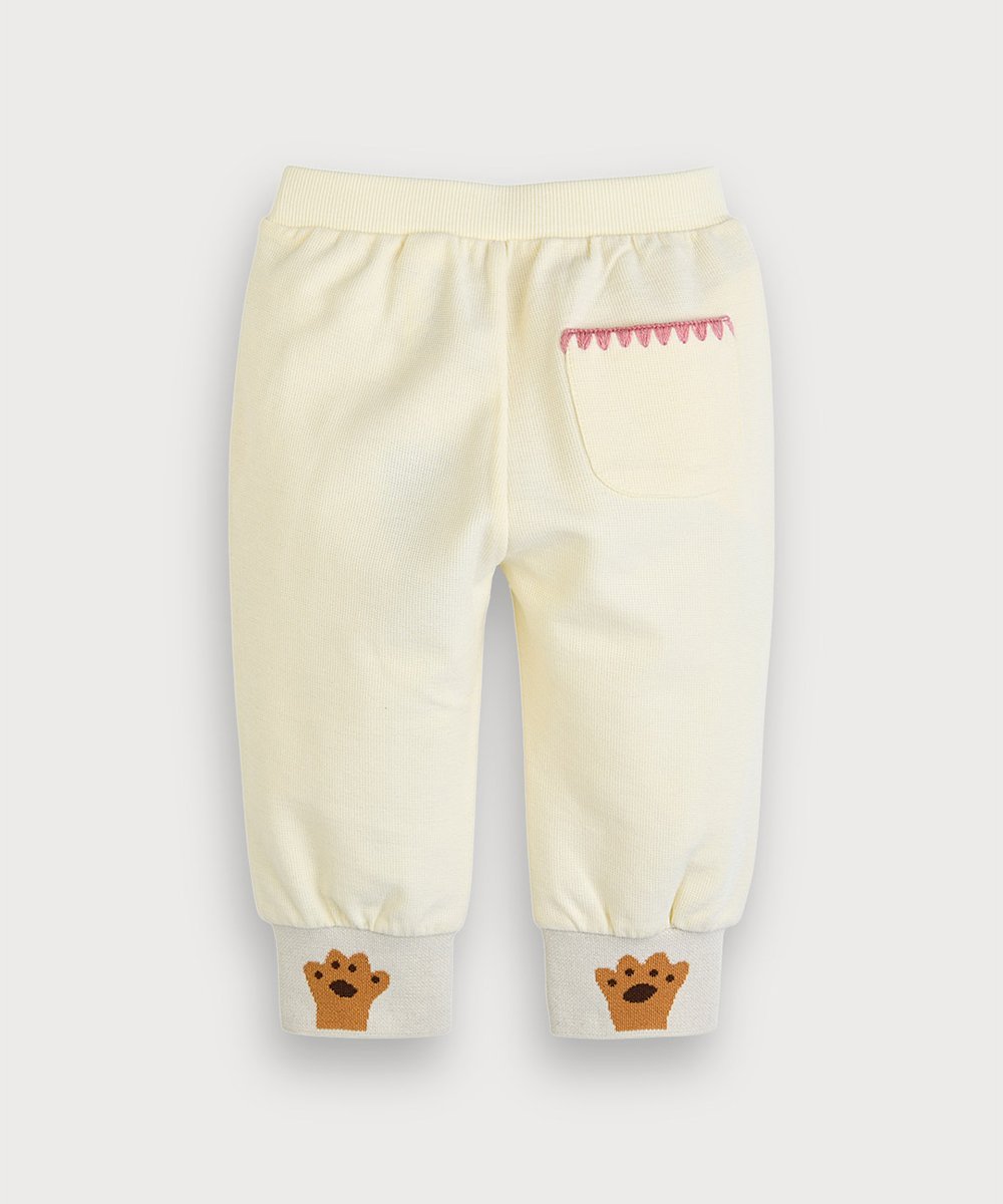 Спортивные штаны с кошачьей расцветкой Moimoln, Cream — фото 4