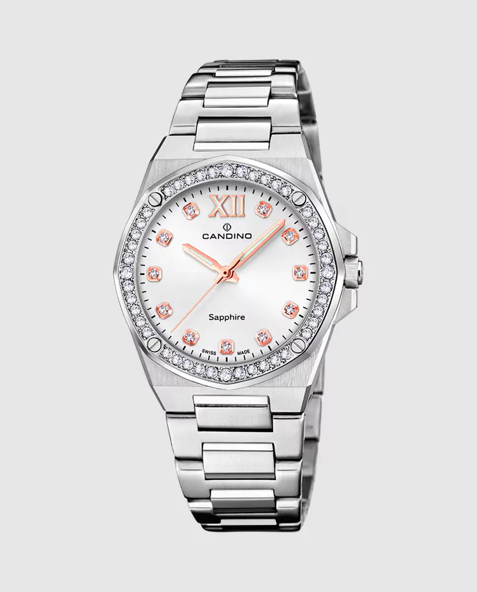 

C4751/1 Lady Elegance женские часы из серебряной стали Candino, серебряный