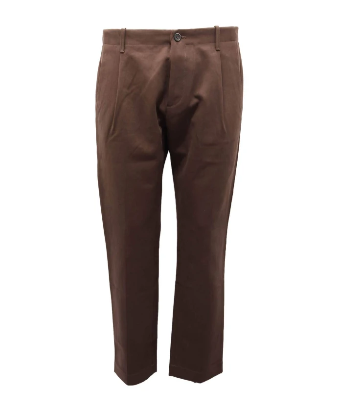 

Брюки Fold man из хлопка и эластана Nine In The Morning, коричневый