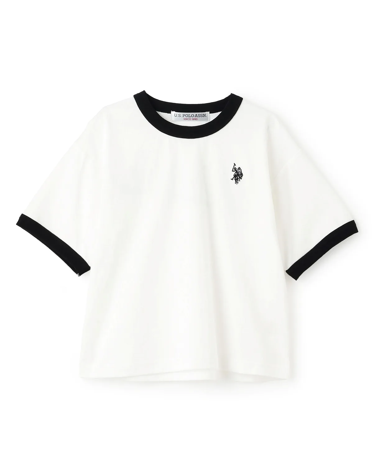 Детская футболка U.S. POLO ASSN. широкого кроя с логотипом чёрная — фото 2