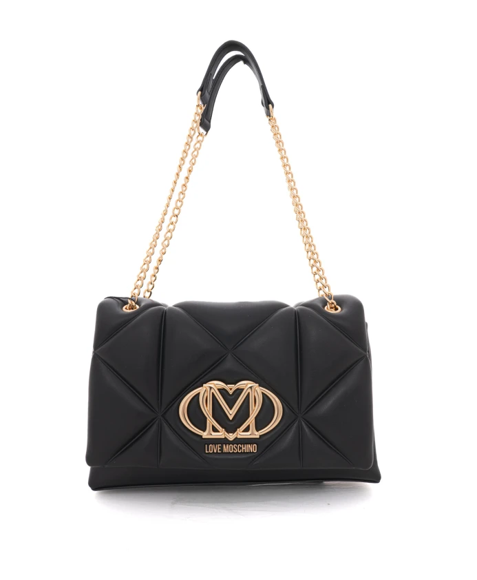 

Стеганая сумка через плечо Love Moschino, черный