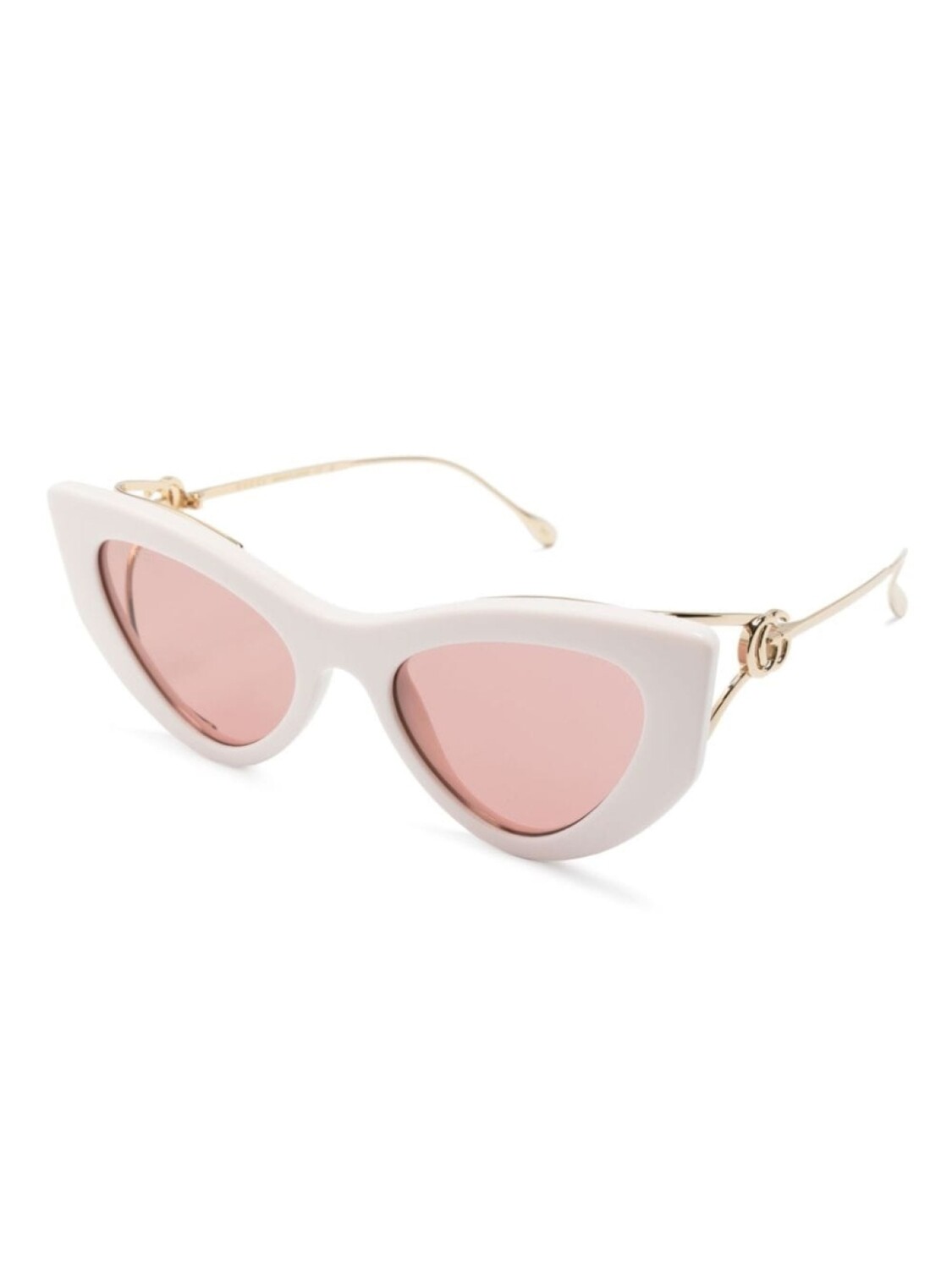 Gucci Eyewear солнцезащитные очки с логотипом Double G, нейтральный цвет — фото 2