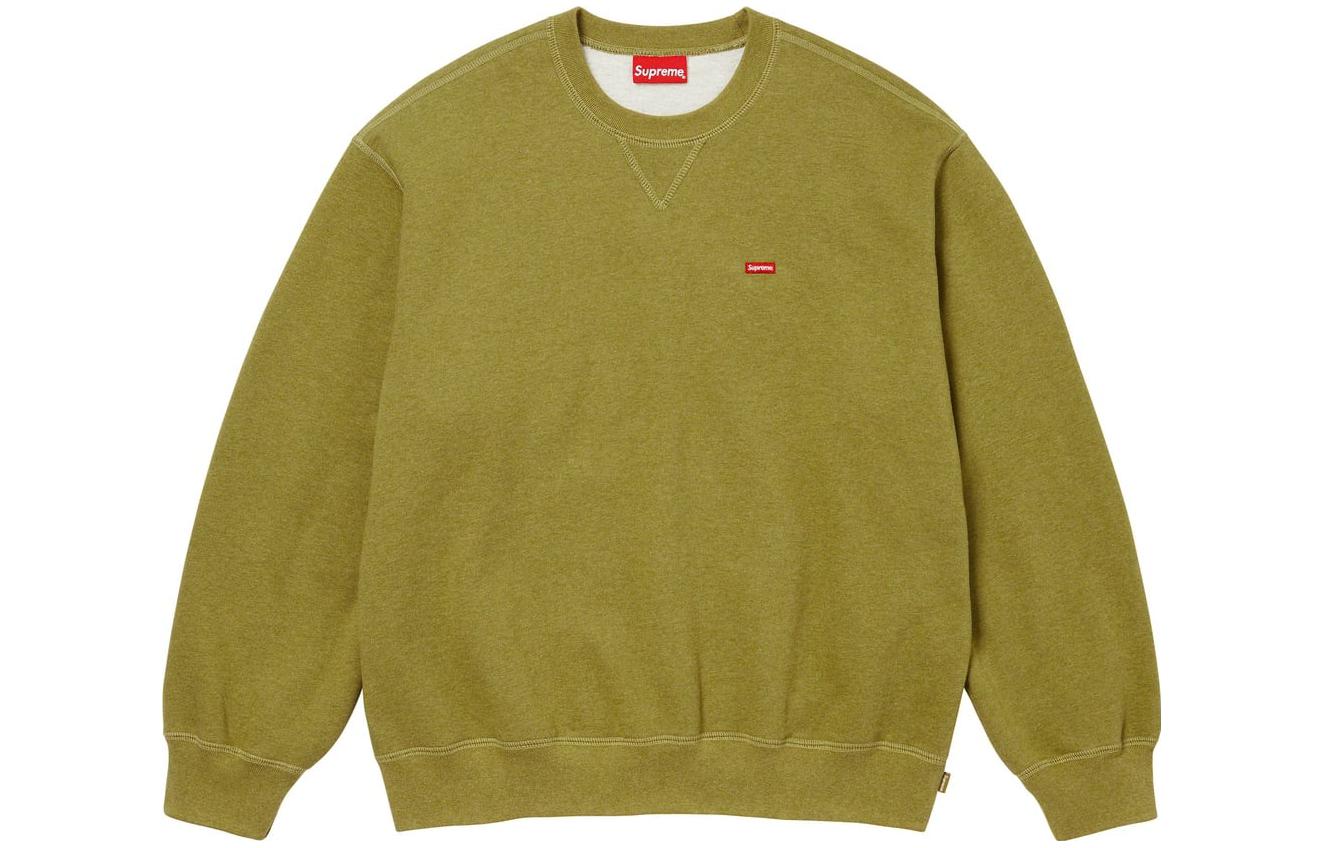 Футболка Small Box Crewneck FW23 Supreme, Мятно-зелёный/Мятная меланжевая — фото 2