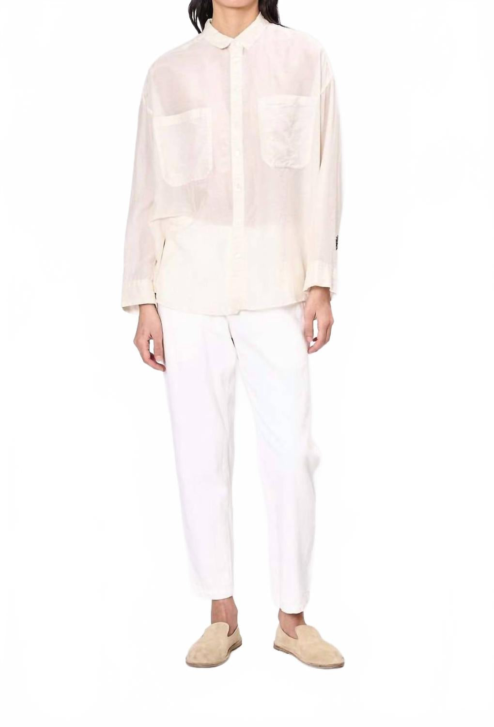 

Дизайнерская блузка с цветочной вышивкой в цвете айвори PAS DE CALAIS, слоновая кость