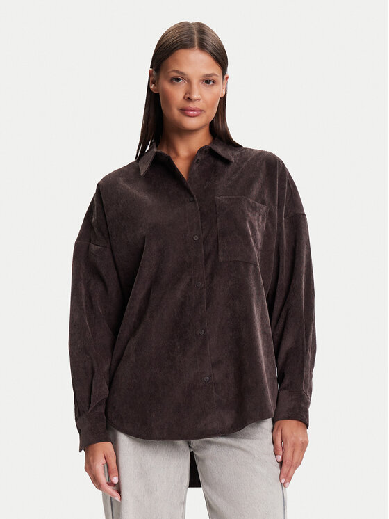 

Рубашка oversize Sanne 10317194 Vero Moda, коричневый