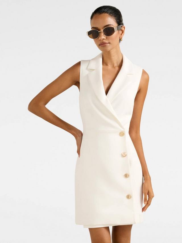 

Мини-платье-пиджак Petite Eddie Forever New, Porcelain