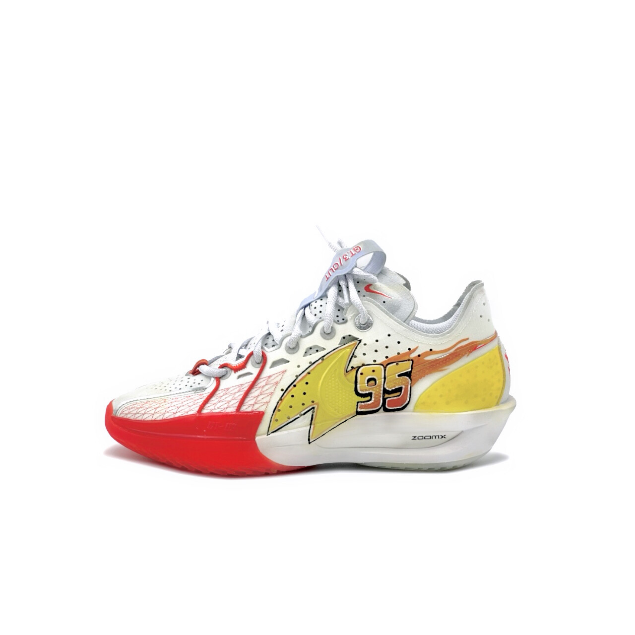 

Баскетбольные кроссовки Air Zoom GT Cut 3 унисекс с низким верхом красного/белого/желтого цвета Nike