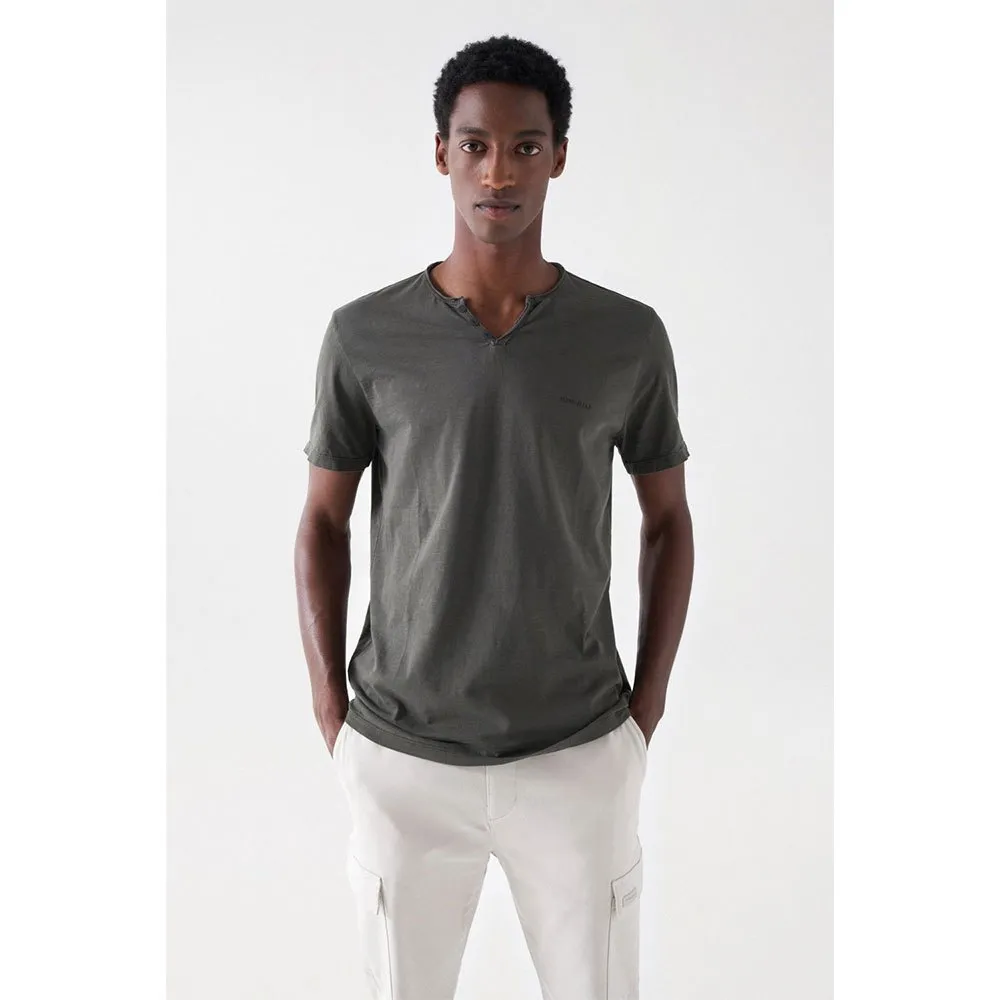 

Футболка Salsa Jeans New Basic Slim Fit short sleeve v neck, серый