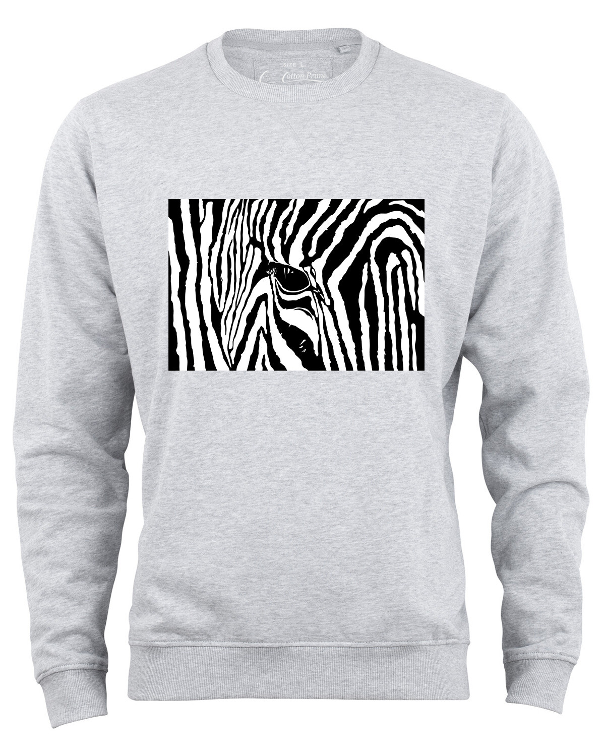

Толстовка Cotton Prime Black & White Zebra Eye, серый меланж