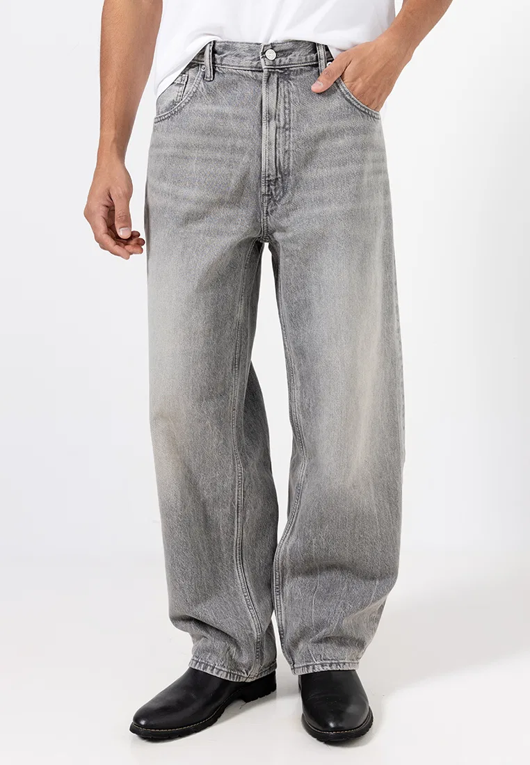 Джинсы regular fit, Barrel Fit, Calvin Klein Jeans, дымчатый