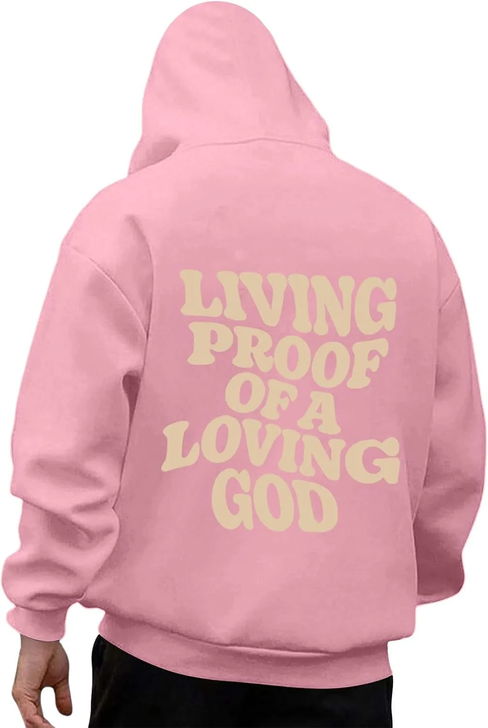 

Графический худи Oversized для мужчин с принтом Cross и карманом