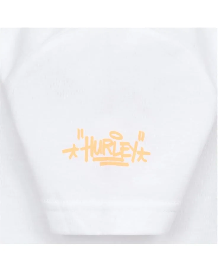 Футболка Hurley Kids Vibin Graphic T-Shirt (Little Kid), White — фото 3