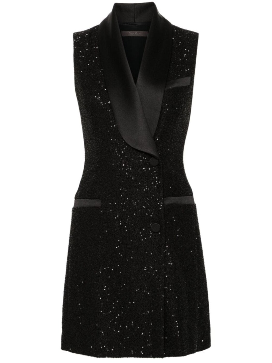 

Max Mara платье мини с пайетками, черный
