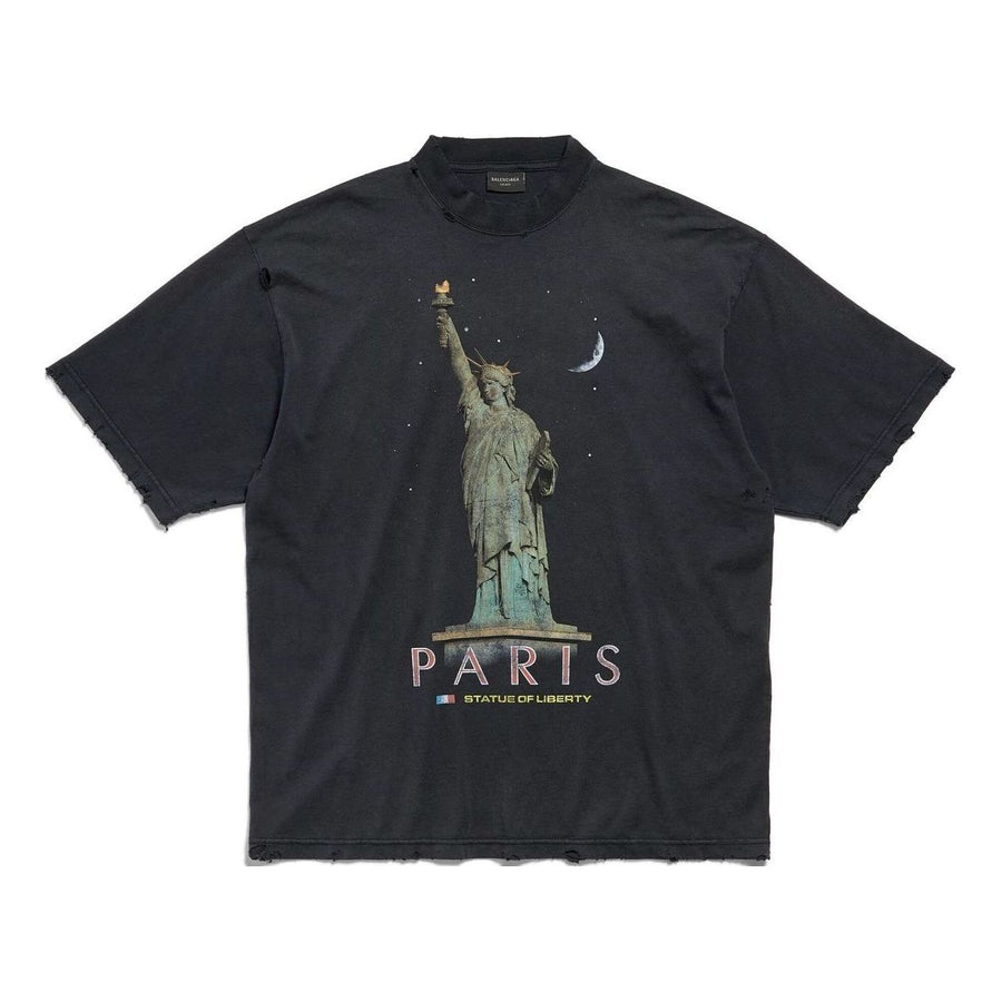

Футболка Balenciaga Paris Liberty T-Shirt 'Black', черный