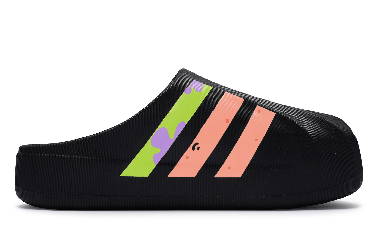 Adidas originals Тапочки унисекс AdiFOM Superstar, Black, pink, green, purple — фото 2