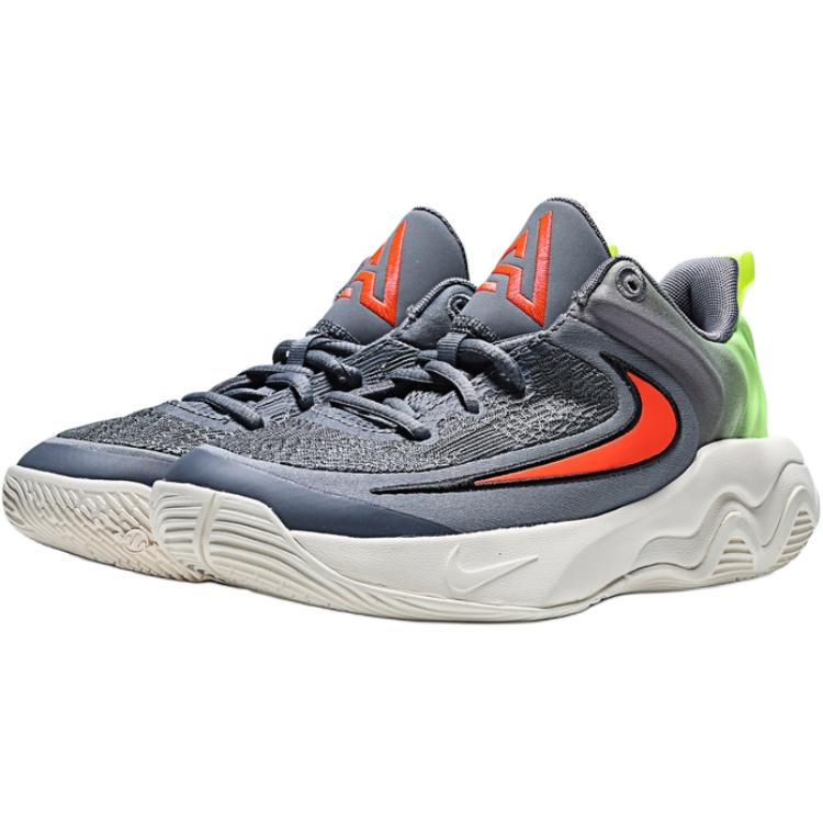 Nike Giannis Immortality 4 Low top детские баскетбольные кроссовки серый зеленый оранжевый Kids' — фото 4