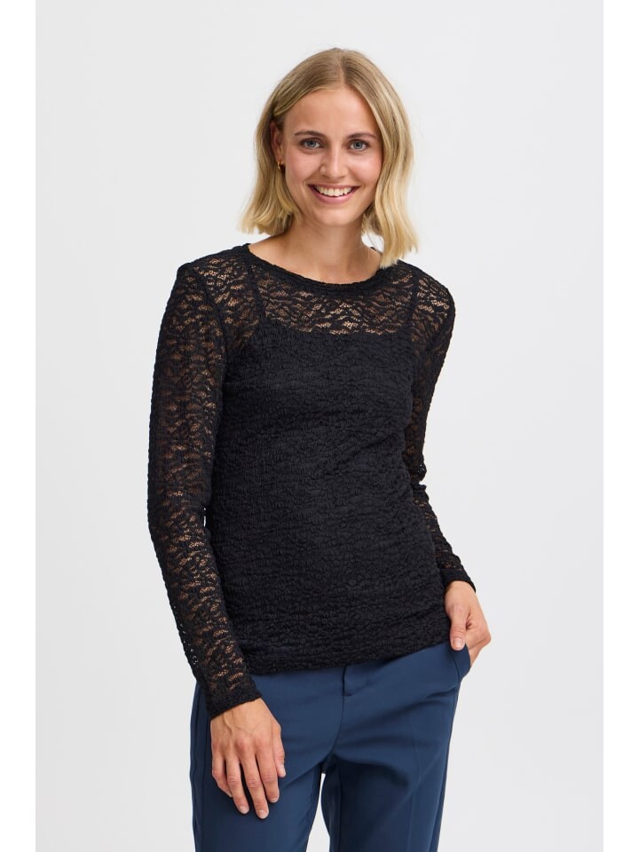 

Лонгслив Fransa Shirttop FRYO TEE 1 20614425 modisches Longsleeve, черный