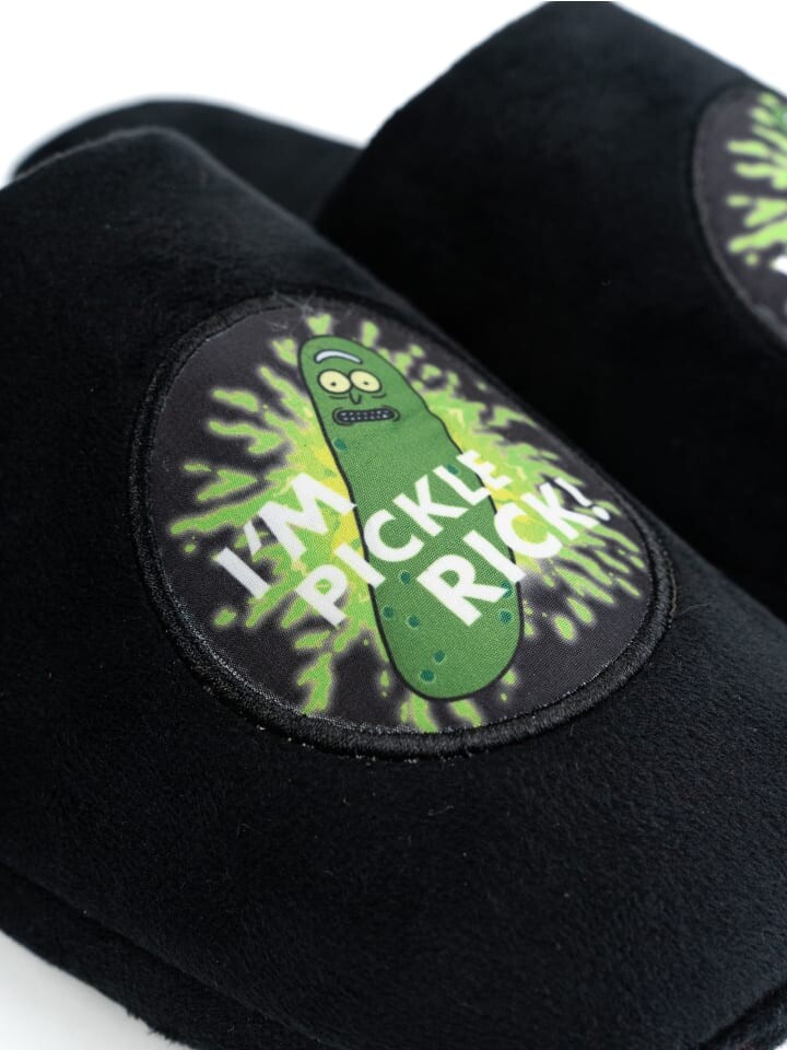 Сабо United Labels Rick and Morty Hausschuhe I´m Pickle Rick! Slipper Pantoffeln, черный — фото 3