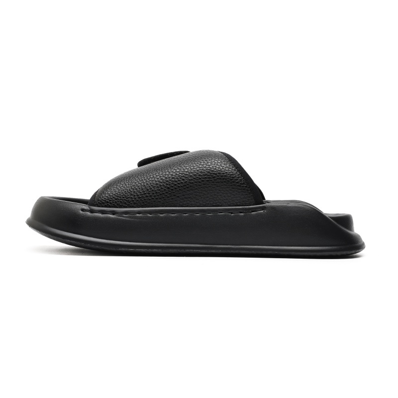 

N6K8 Мужские противоскользящие тапочки с устойчивостью к истиранию черные, цвет Black