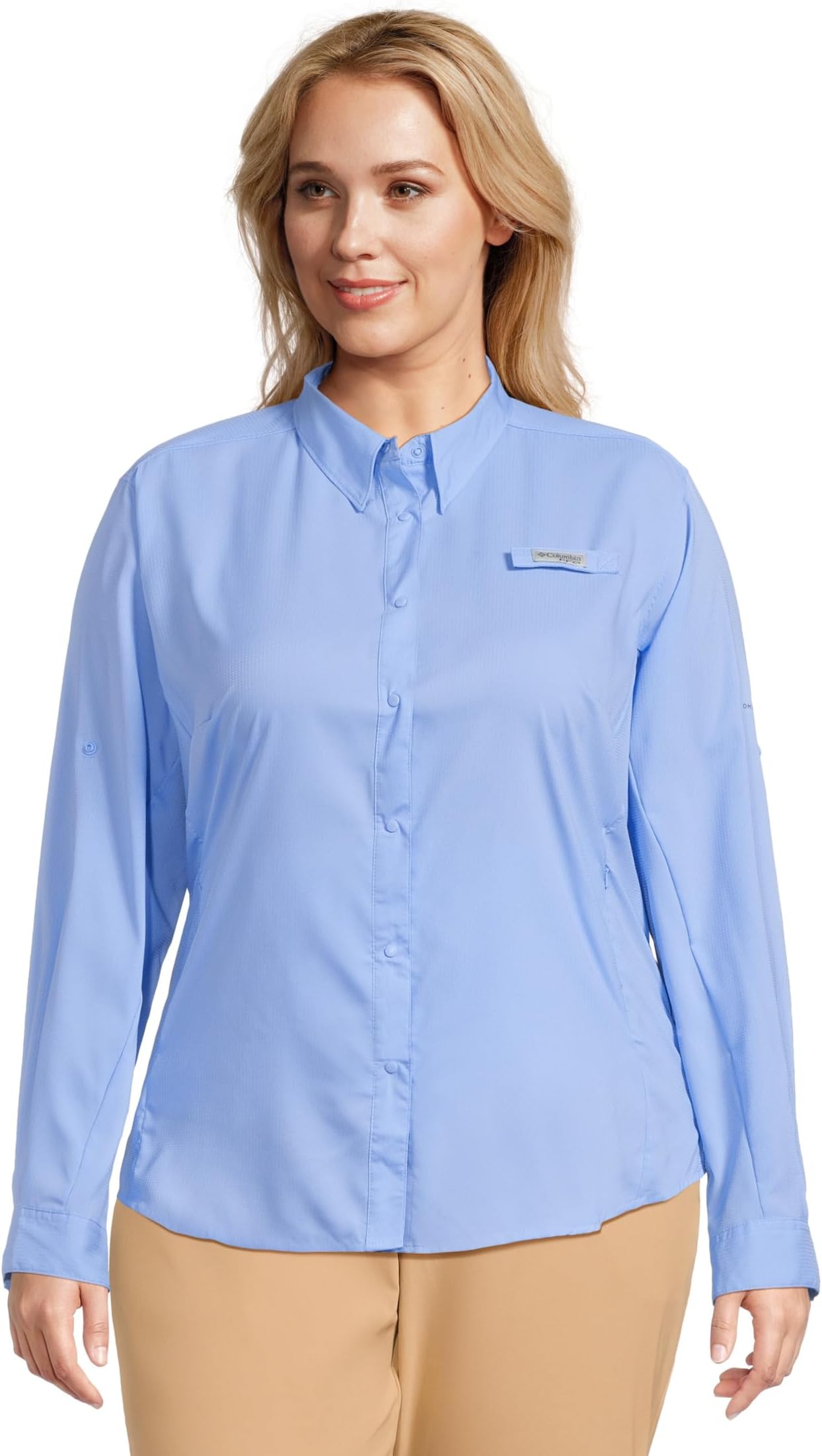 

Рубашка Columbia Plus Size Tamiami II L/S Shirt, цвет White Cap