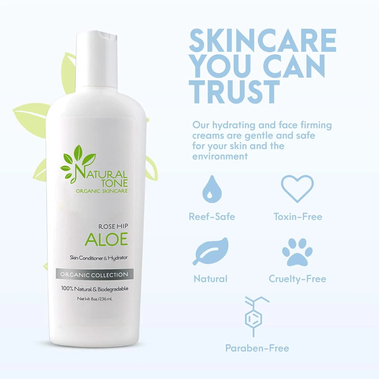 Органический лосьон для тела с шиповником и алоэ Natural Tone Natural Tone Organic Skincare — фото 3
