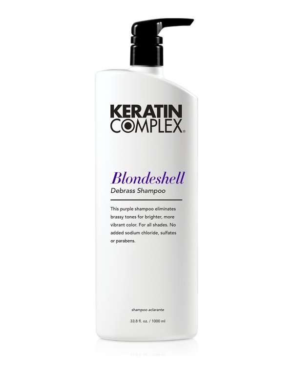 Шампунь Keratin Complex Blondeshell Debrass - Фиолетовый, увлажняющий и придающий блеск, 1000 мл — фото 2