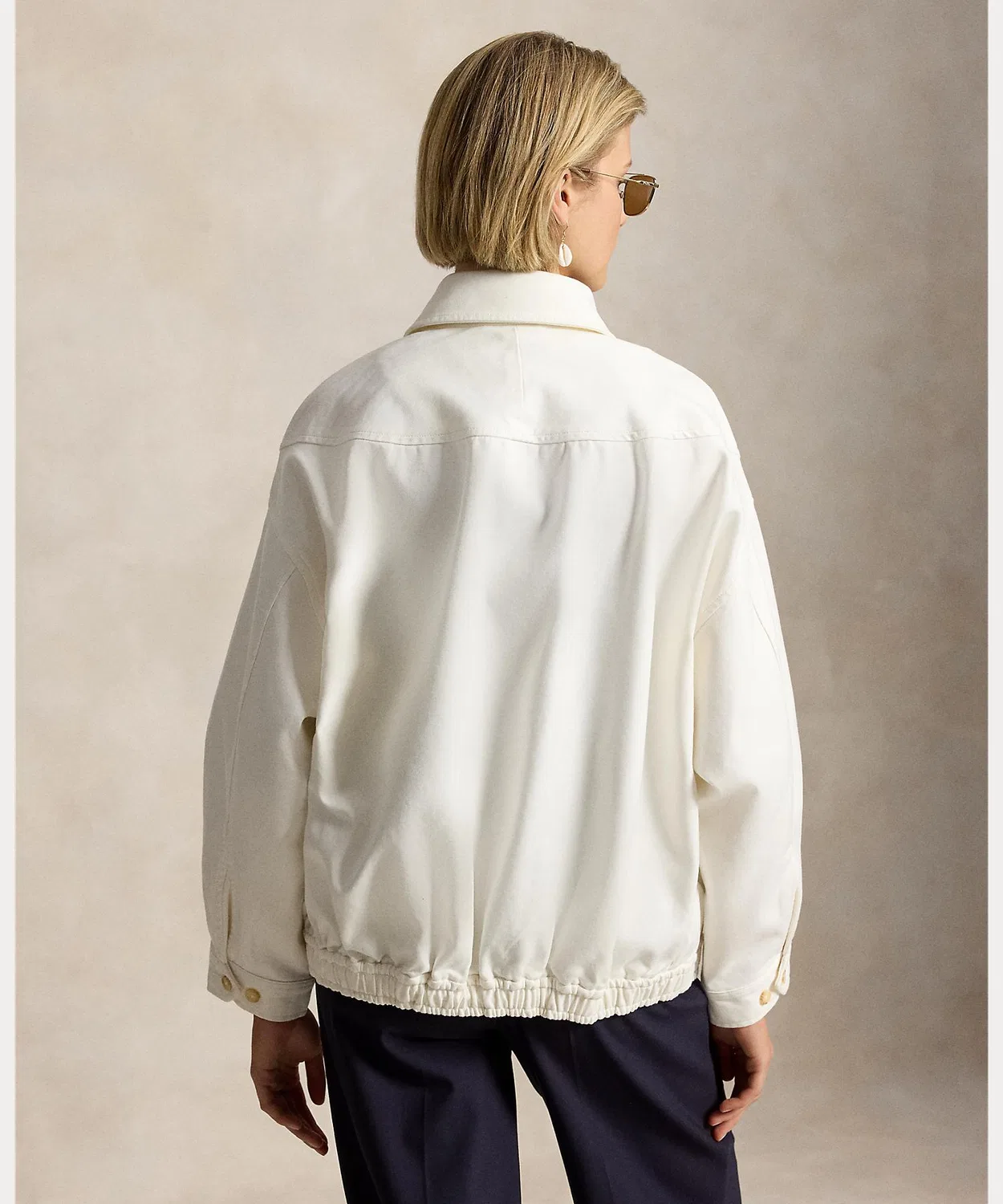 Двусторонняя хлопковая куртка Polo Ralph Lauren оверсайз, натуральный — фото 4