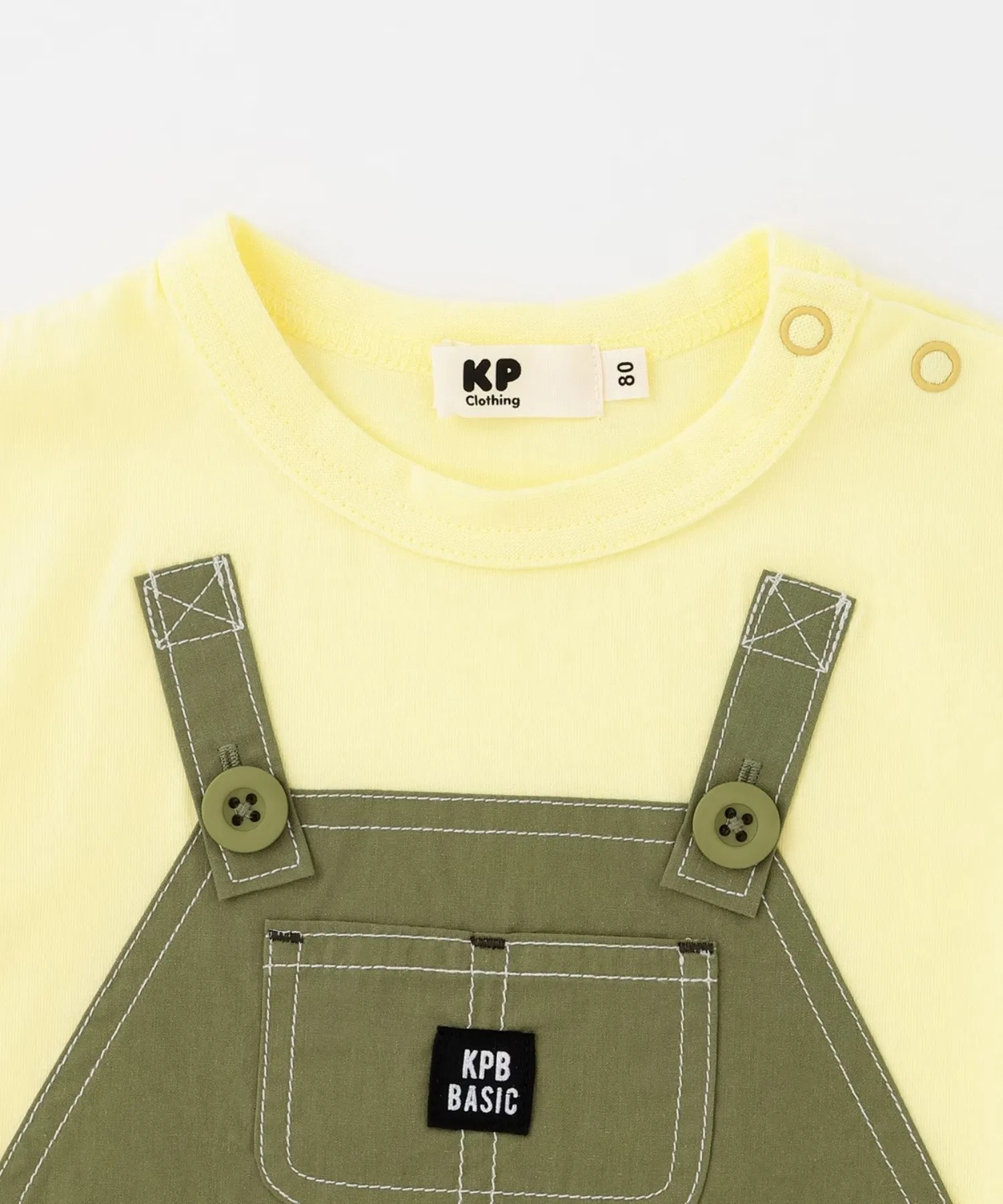 Детская футболка KP BOY с коротким рукавом, имитация комбинезона — фото 3