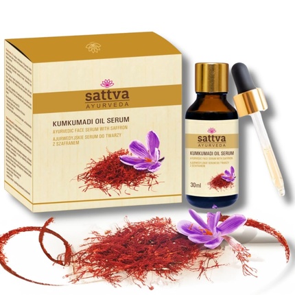 

Sattva Kumkumadi Oil Serum Антивозрастное масло для лица с шафраном для сияющей кожи и против пигментных пятен Уход за кожей Масло-сыворотка для лица 30 мл Sattva Ayurveda