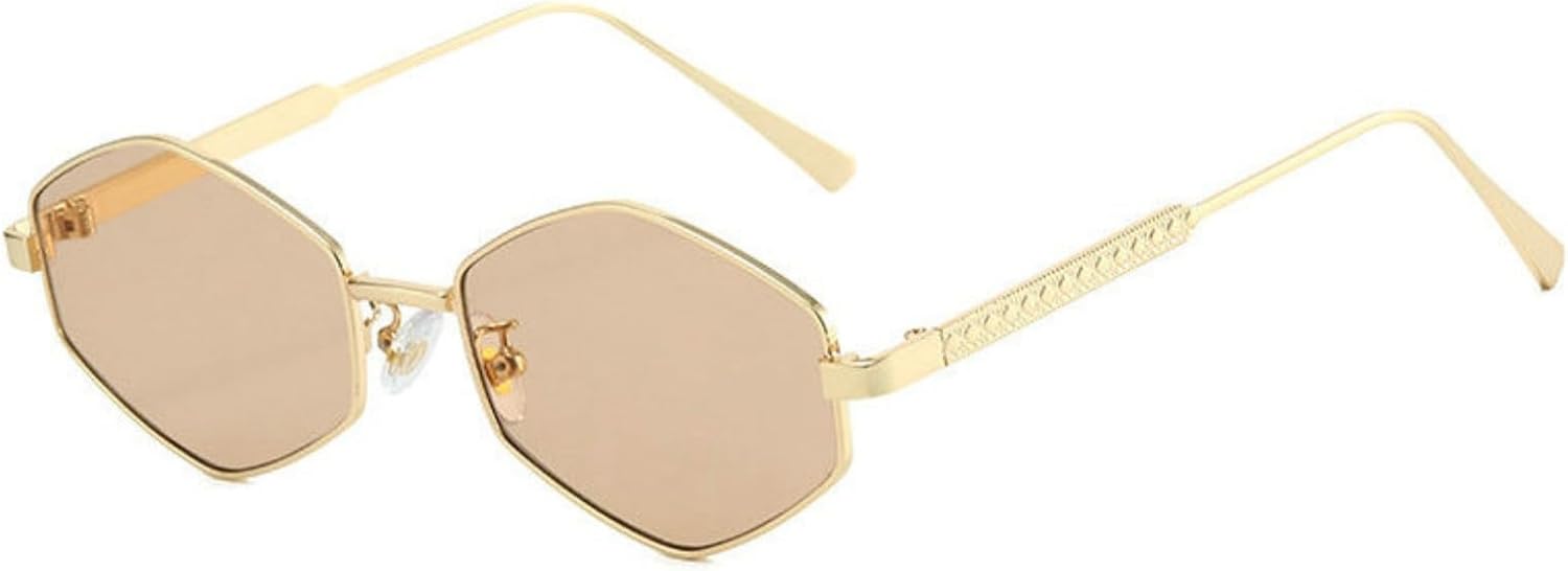 

Солнцезащитные очки Willochra в стиле ретро с неровной металлической оправой для женщин и мужчин, модные, стильные, в стиле 90-х, маленькие, узкие, золотистая оправа, черные, C4