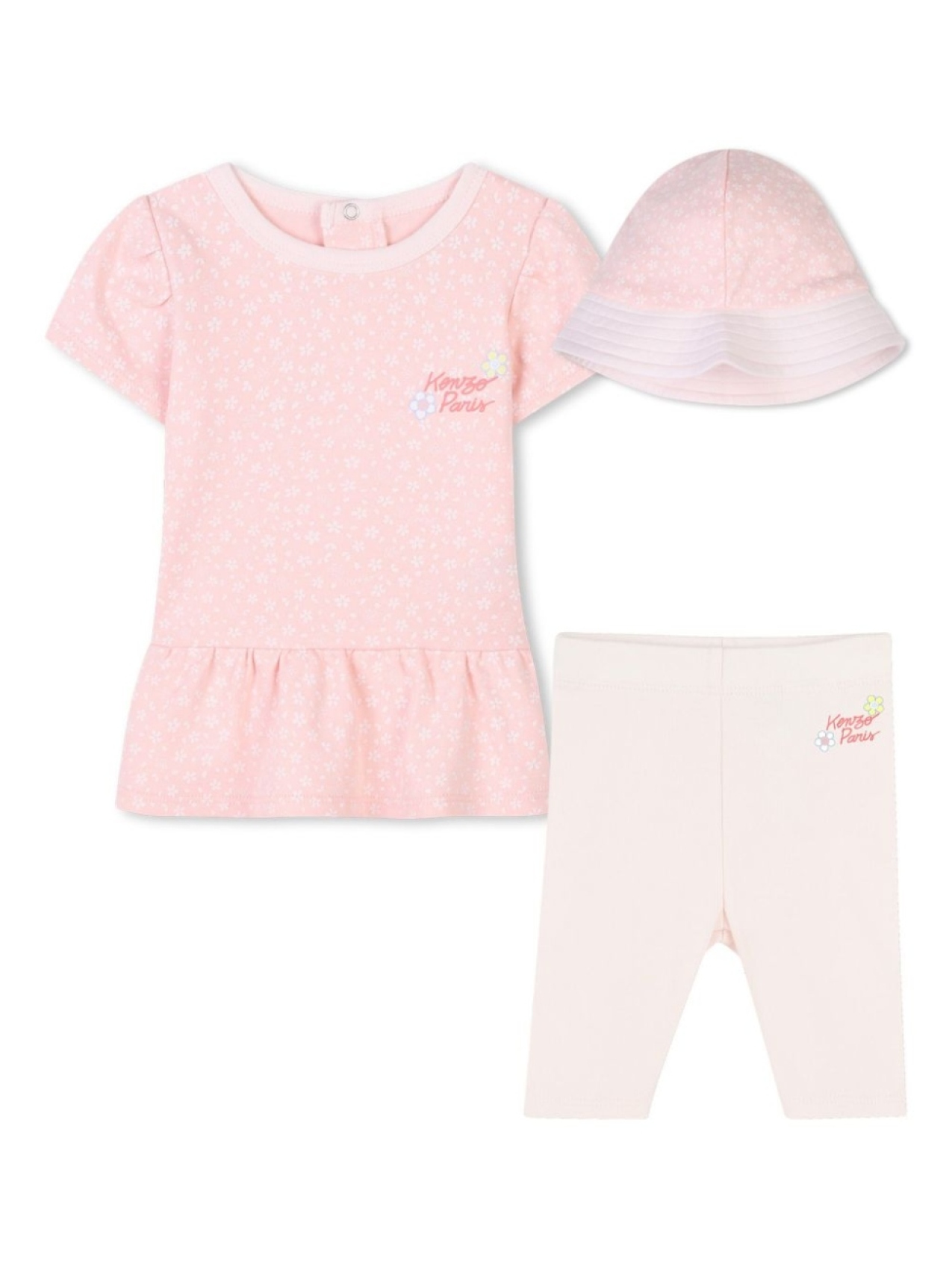 

Kenzo Kids комплект из платья, легинсов и панамы, розовый