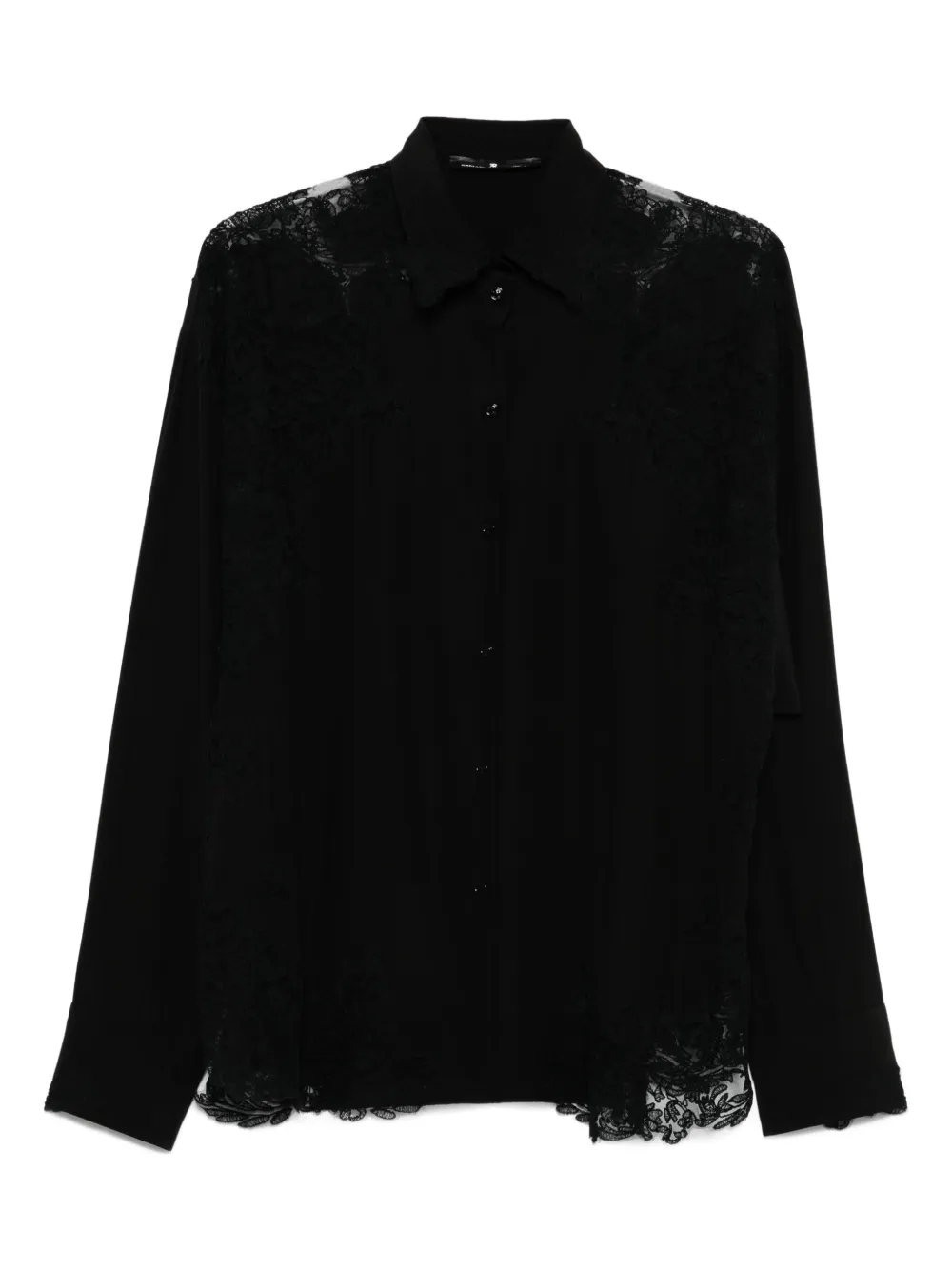

Рубашка с кружевом Ermanno Scervino, черный