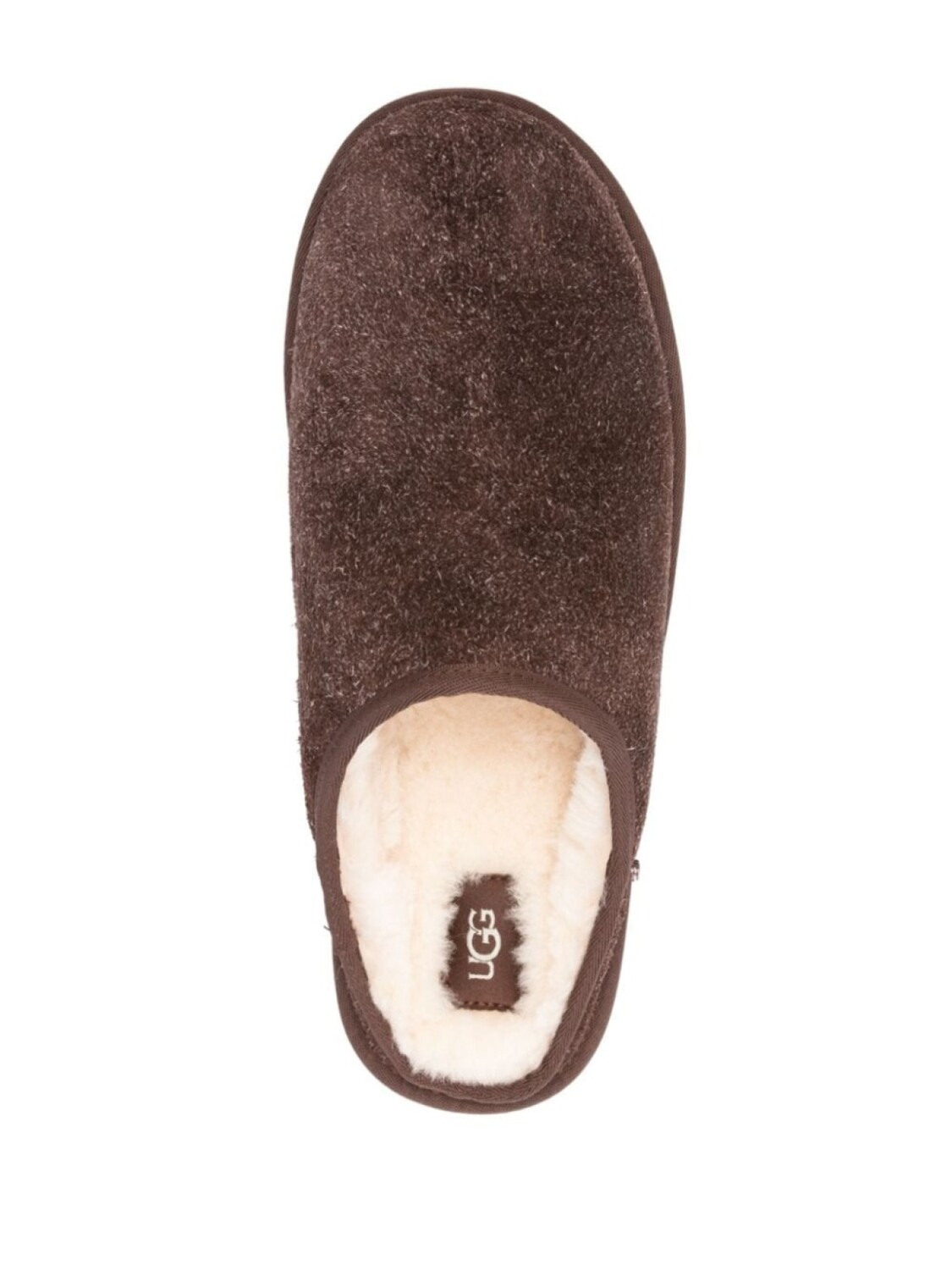 Мохнатые тапочки UGG, коричневый — фото 4