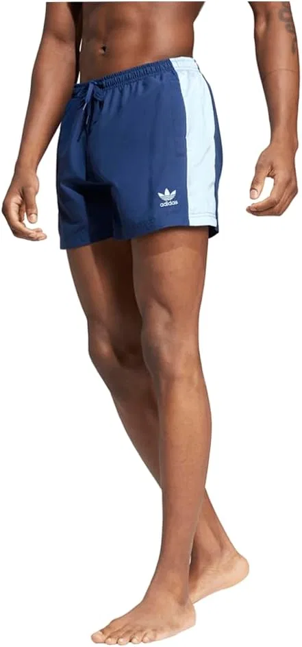 Плавки Adidas Mens Adicolor 5 Inch Casual Swimwear - Blue — фото 2