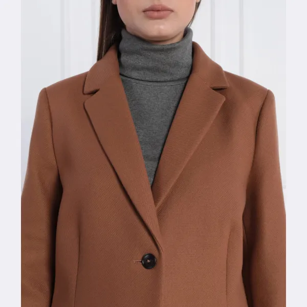 Шерстяное пальто с добавлением кашемира. Tommy Hilfiger, коричневый — фото 2