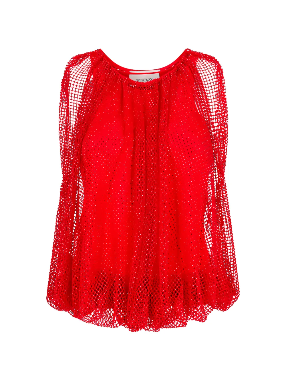 

Блузка с пузырчатым (объемным) подолом Sportmax, красный