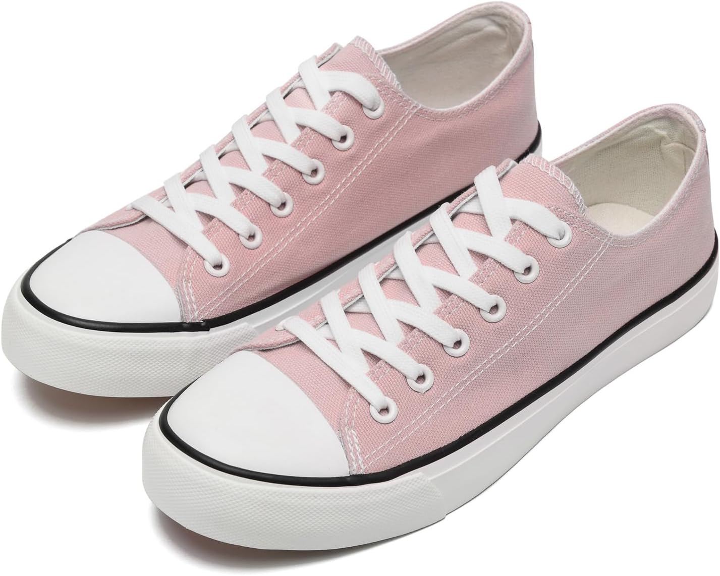 

Кеды на холщовой основе rosyclo для женщин и мужчин, низкие кеды на шнуровке, модные, удобные, классические повседневные теннисные и прогулочные обувь для женщин, розовый