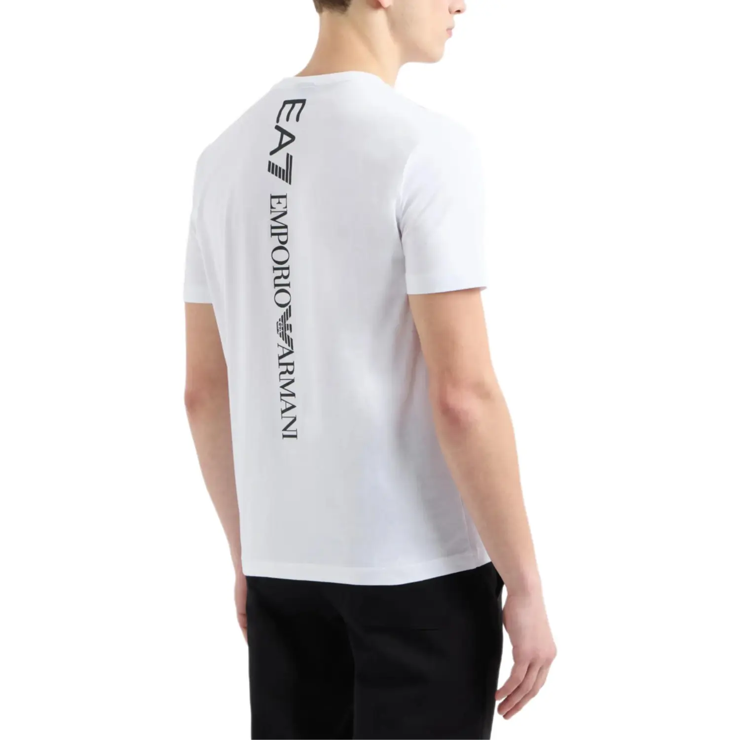 Футболка Cotton с принтом Ea7 Logo EMPORIO ARMANI, кремовый — фото 4