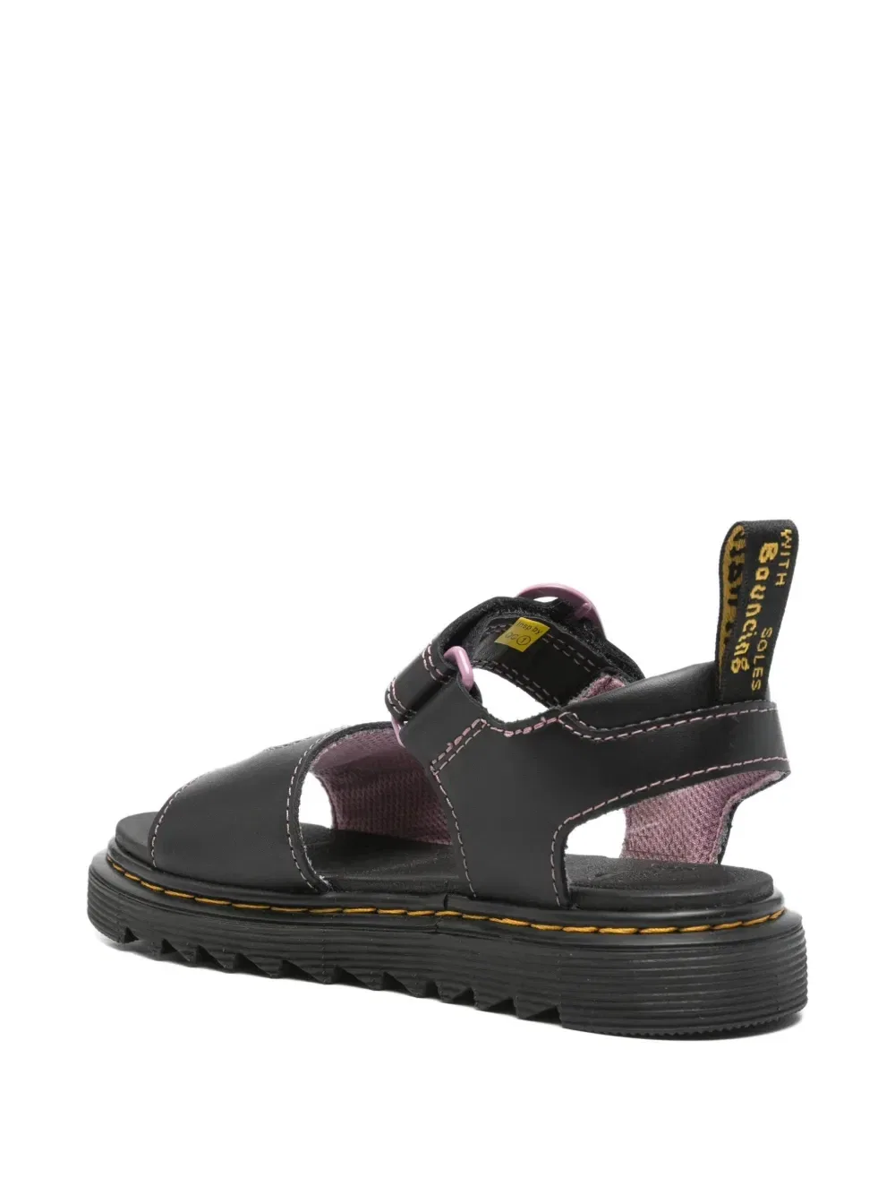 Сандалии Marlowe Hearts II с застежкой-пряжкой Dr. Martens Kids, черный — фото 2