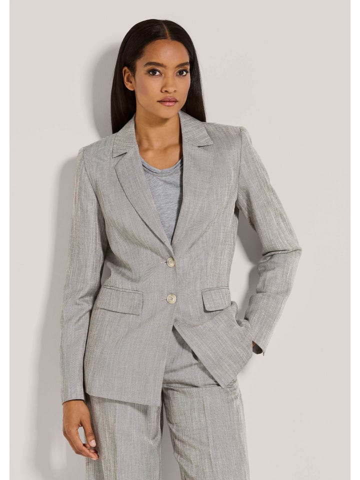 

MADELEINE Длинный блейзер серого/бежевого/меланжевого цвета