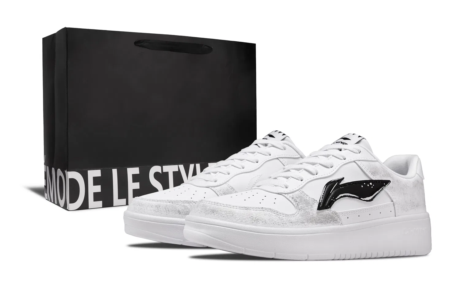 Кроссовки скейтбординговые с эффектом состаривания Li-Ning Light Gray