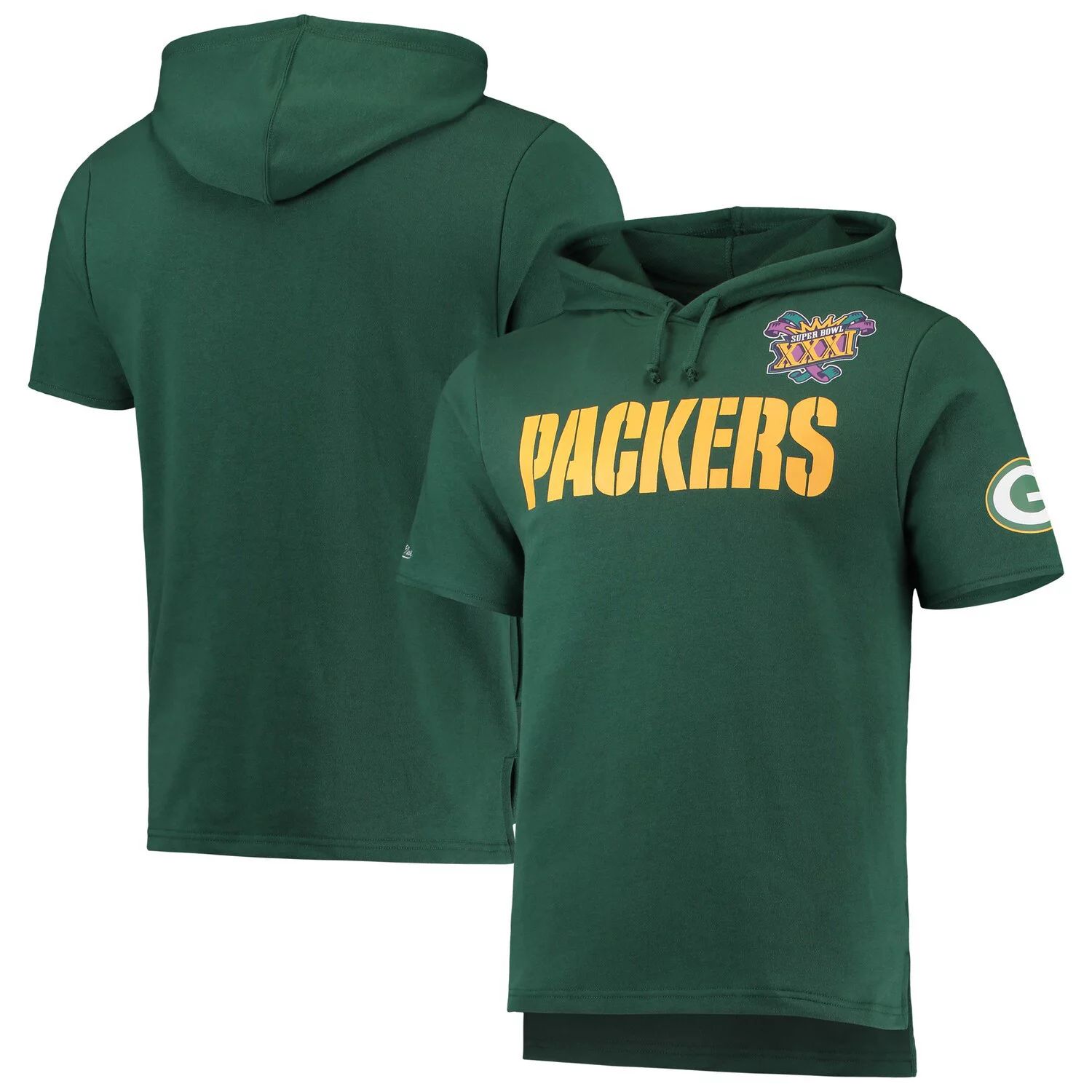 

Мужская футболка с капюшоном Mitchell & Ness Green Green Bay Packers Game Day