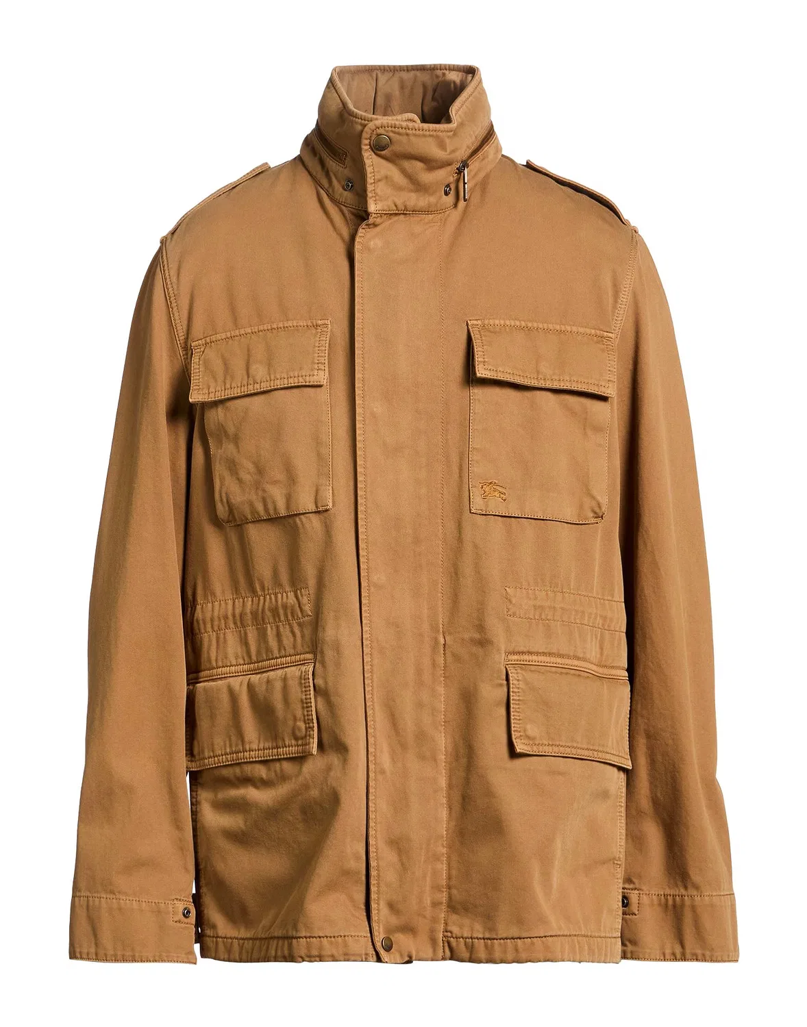 Куртка BURBERRY мужская из габардина, с вышитым логотипом, коричневый